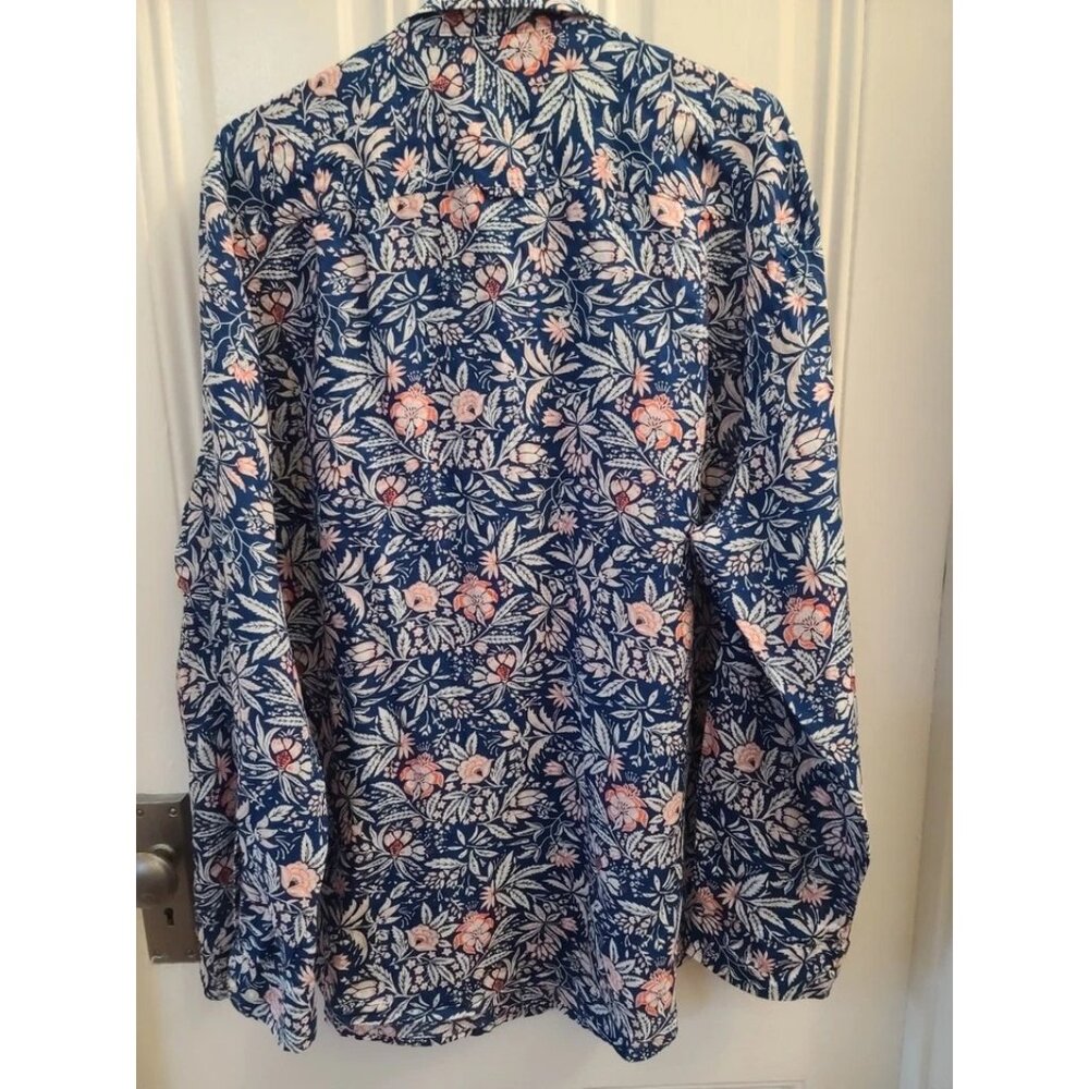 Club Room Mens Terra Regular Fit Floral Print Button Down Shirt Blue Size XL NWT - Picture 4 of 8